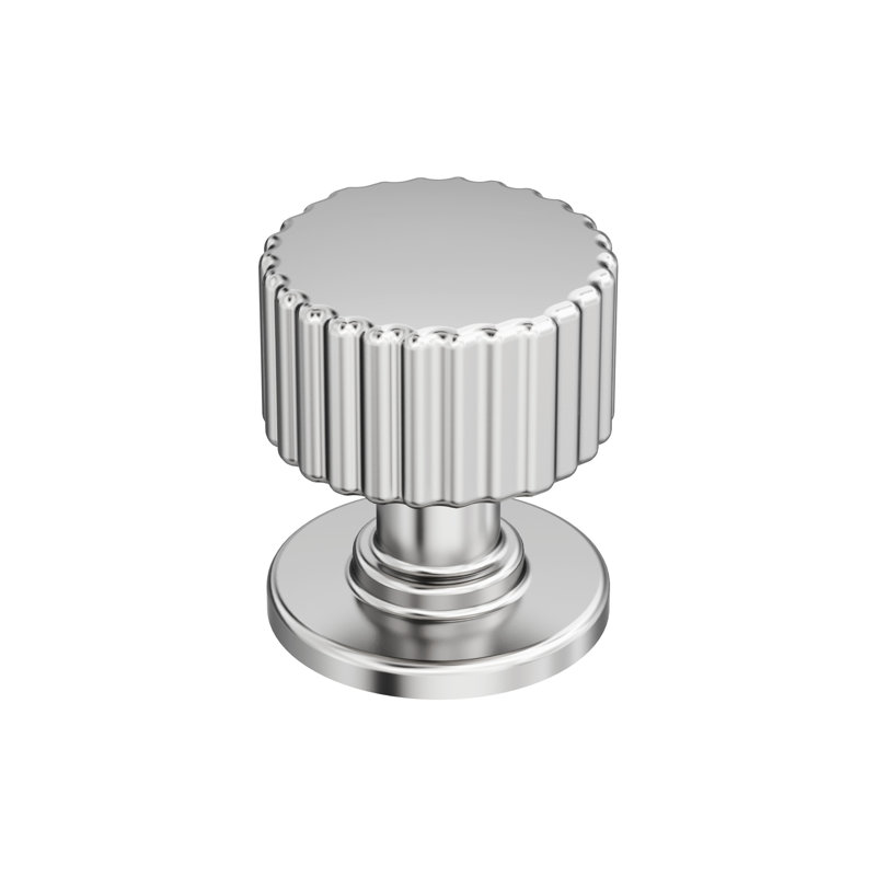 Bouton d'armoire, Chrome poli, 1 1/8"