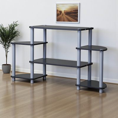 Meuble télé à 6 niveaux Eris de style contemporain, H 22,85 po x l 41,88 po x P 11,53 po Eris