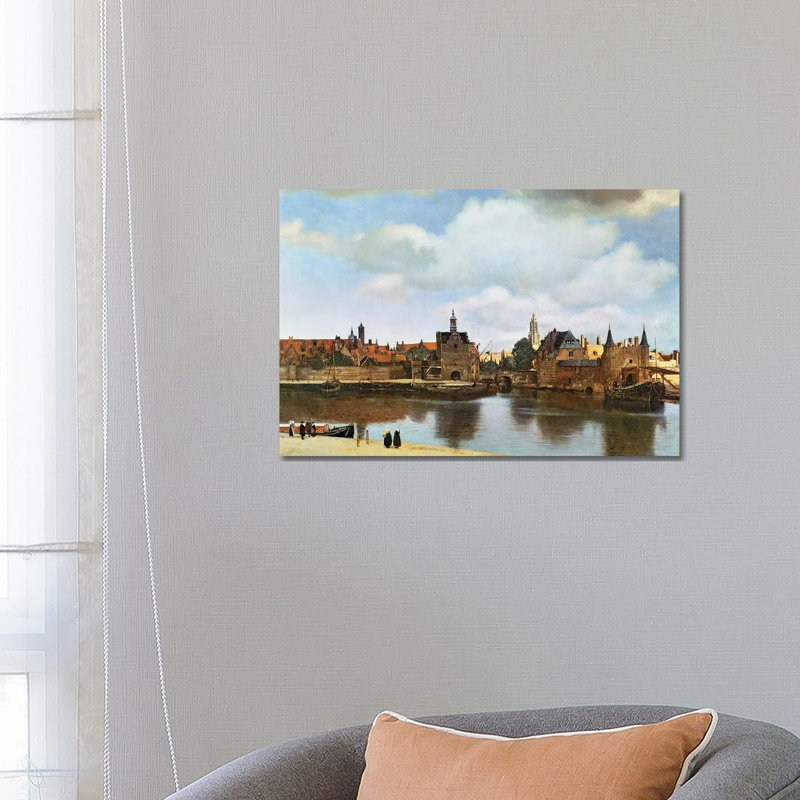 Vue de Delft, c. 1660-61 - Giclée sur toile tendue avec châssis, H 18 po x l 26 po
