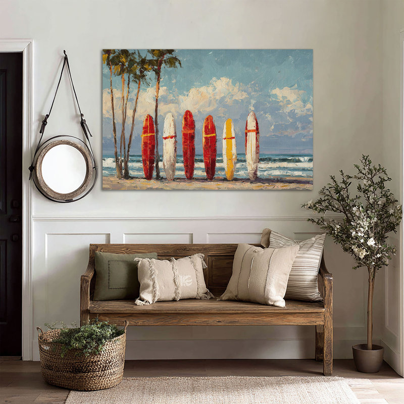 Art mural sur toile grande taille Sea Charge - Décoration de salon, de chambre à coucher ou de bureau, H 24 po x l 36 po