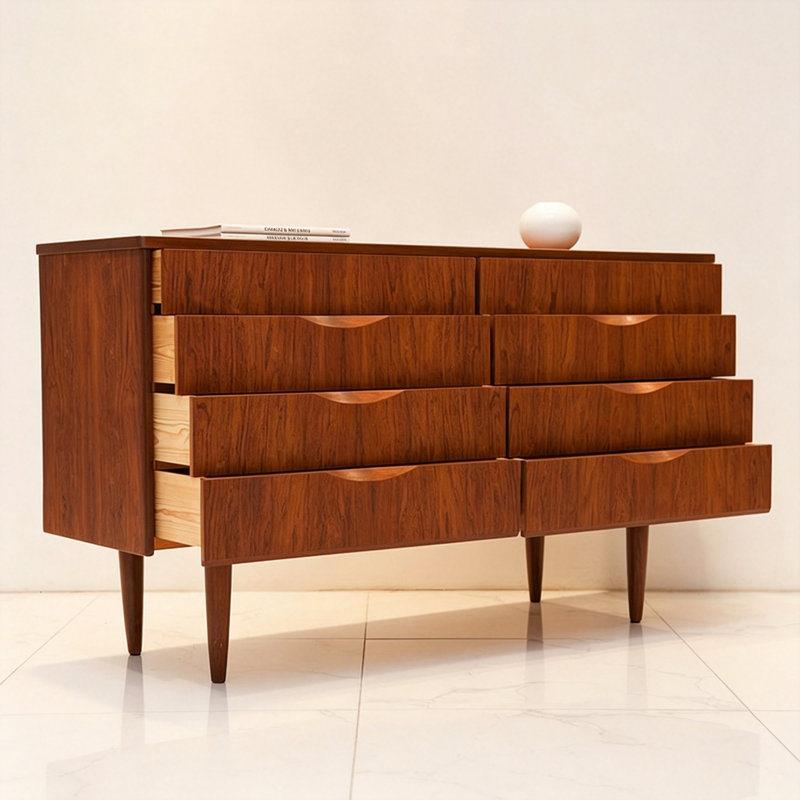 Tall Arc-Shaped Groove Handle Buffet Table