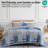 Southshore Fine Linens Global Patchwork Blue King/California King 3-Piece Reversible Comforter Set with 2 King Shams, All-Season Down Alternative Bedding-1053748815-1053748814