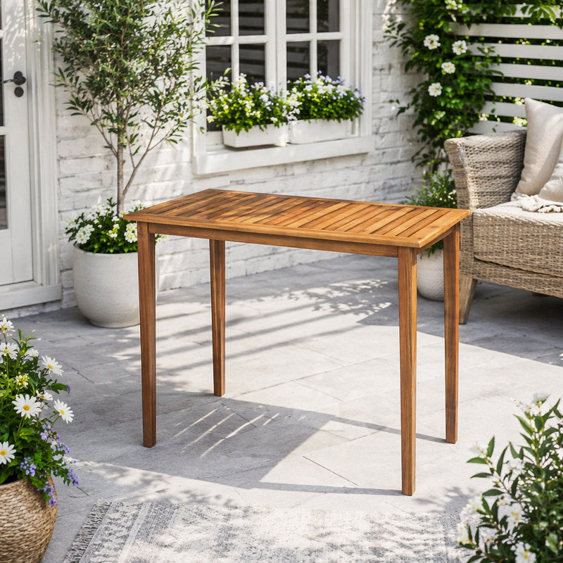 Table de bar Minimalist, Teck