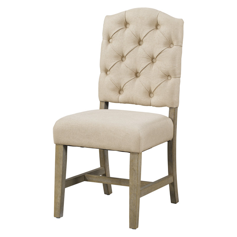 Ensemble de chaises de salle à manger de style rétro avec 4 chaises rembourrées pour salle à manger et salon (bois naturel délavé)