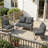 6.5″ Outdoor Replacement  Cushion Set, Deep Seating Seat / Back Cushion Set-1070637943
