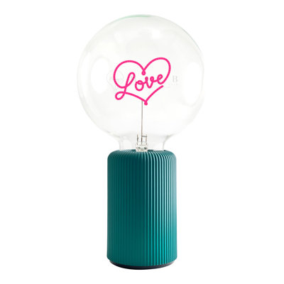 Ampoule LOVE rouge avec base Lampe de table PORTABLE Pop Nomad