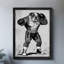 Art encadré noir Bulldog rétro encadré noir-748435072