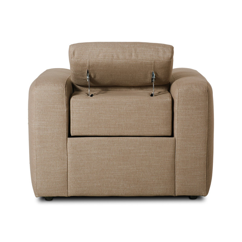 Amed Upholstered Power Recliner, Crypton Nomad Taupe