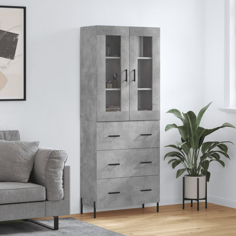 69.5cm Sideboard, Concrete Grey