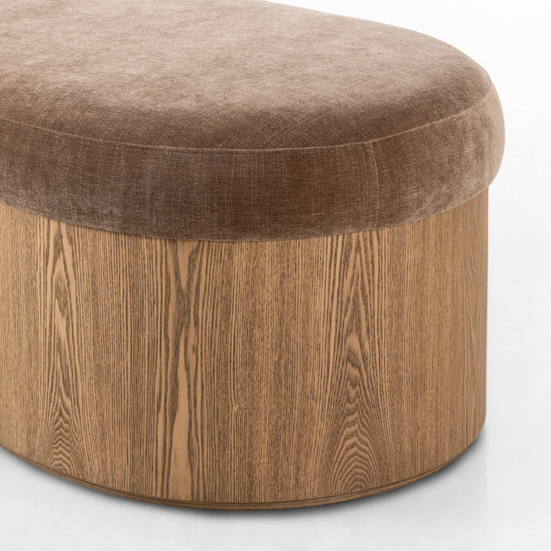 CELESTE Upholstered Bench, Brown