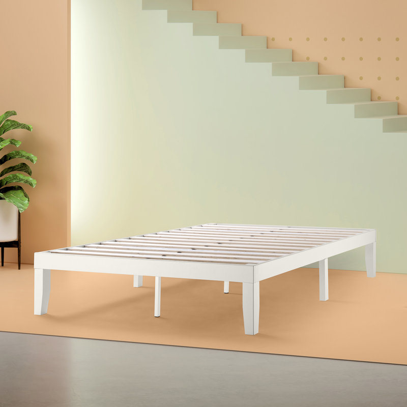 Lit plateforme en bois massif Gerd, Simple