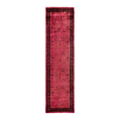Tapis unique noué à la main Weirsky - rose Weirsky