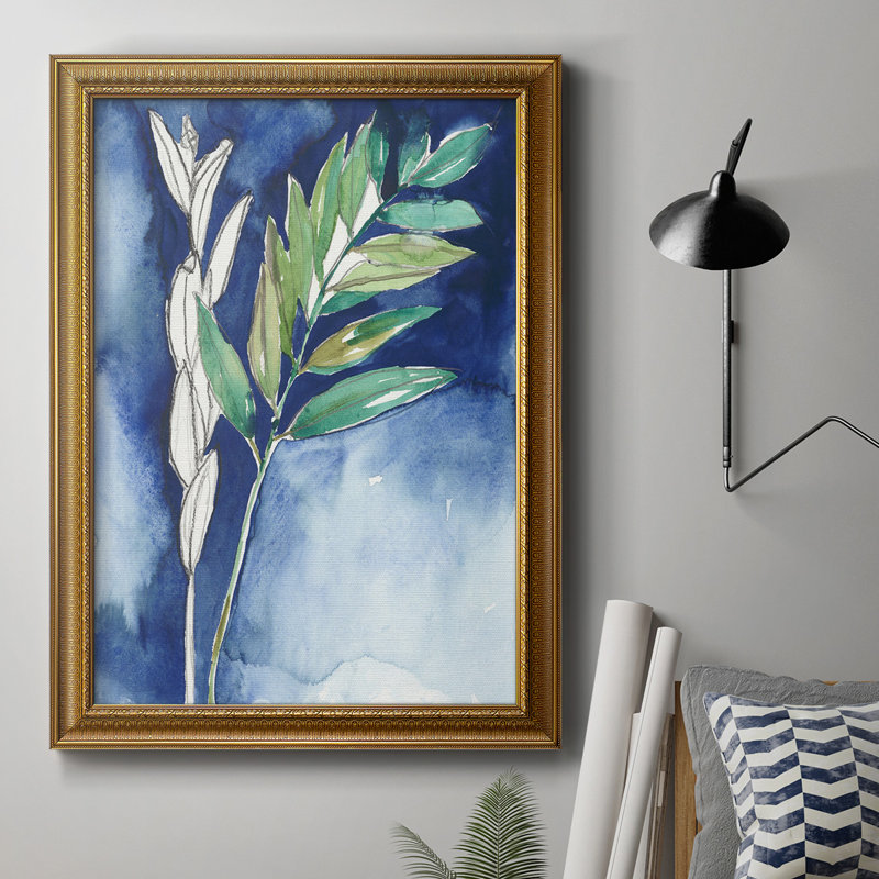 «Petiole On Indigo I», reproduction d'art sur toile, L 24 po x H 36 po