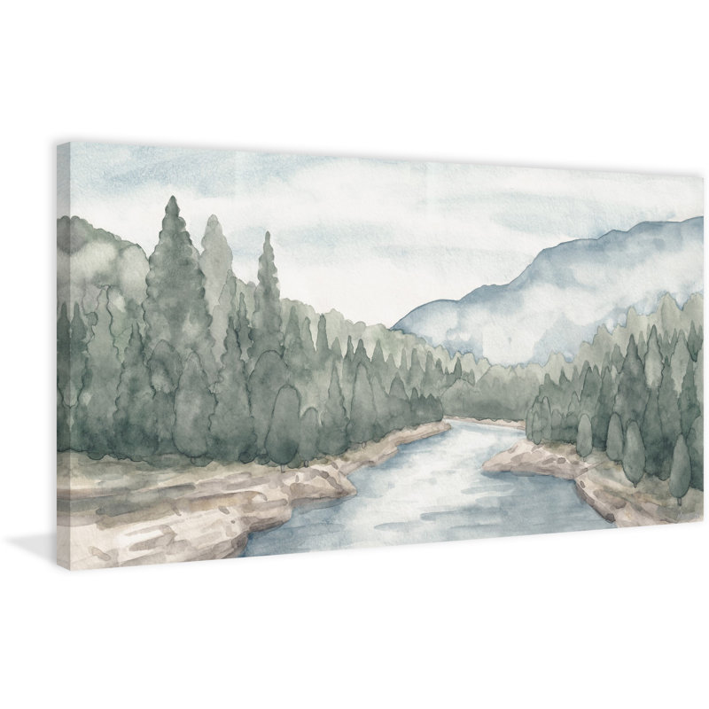 So It Flows - Wrapped Canvas Painting, 18" H x 36" W x 1.5" D