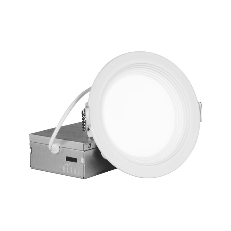 4'' Selectable Color Temperature Dimmable Air-Tight IC Rated LED Canless Recessed Lighting Kit