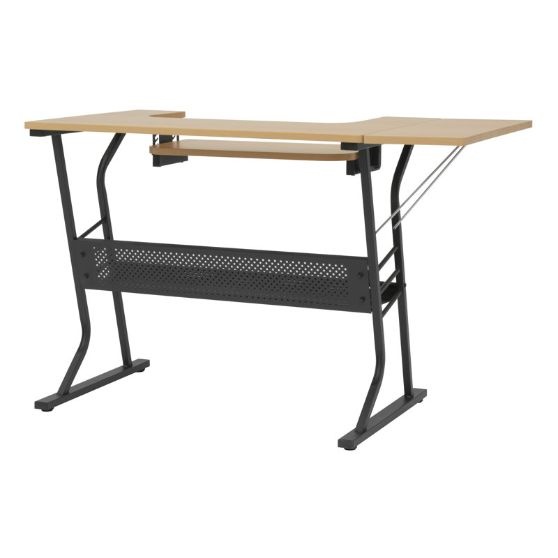 44.75" W x 23.5" D Sewing Table with Sewing Machine Platform, Maple