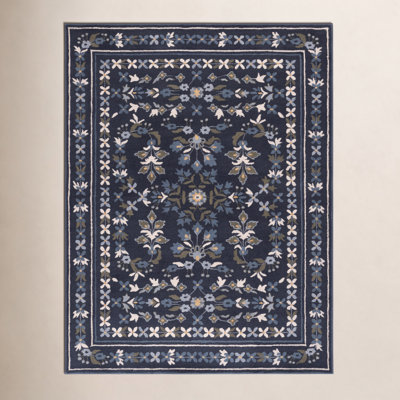 Hand-Tufted Wool Floral Outdoor Rug