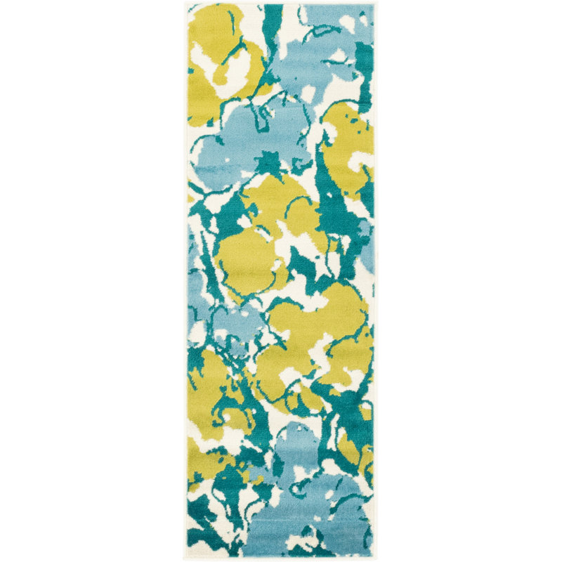 Floral Indoor Rug, Runner 2' x 6'