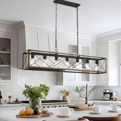 Lustre linéaire pour îlot de cuisine à intensité variable Evys