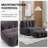 Plush Memory Foam Bean Bag Chair with Ottoman | Ergonomic Lazy Sofa for Adults | Super Soft Modern Design for Living Room/Bedroom/Apartment-332940098