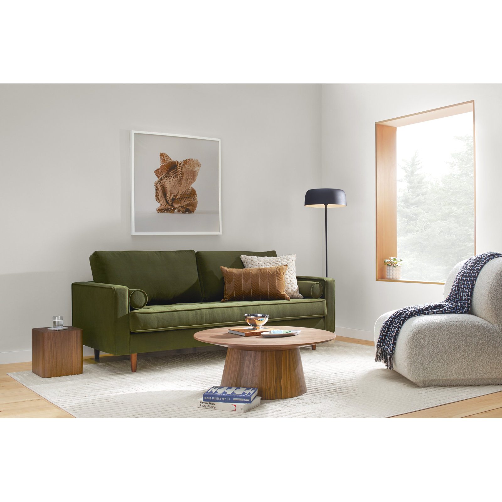 Adara 35" Walnut Coffee Table, American Walnut