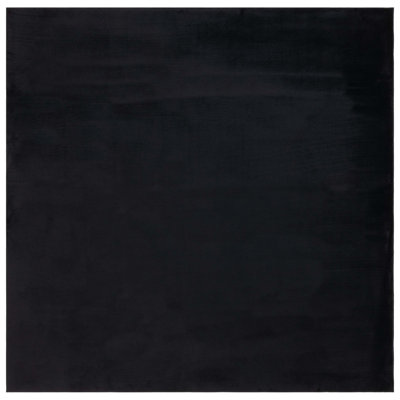 Tapis de couleur unie en fourrure de lapin Devaris