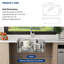 Évier de cuisine encastré à simple cuve en acier inoxydable de calibre 16 L 27 po x l 18 po