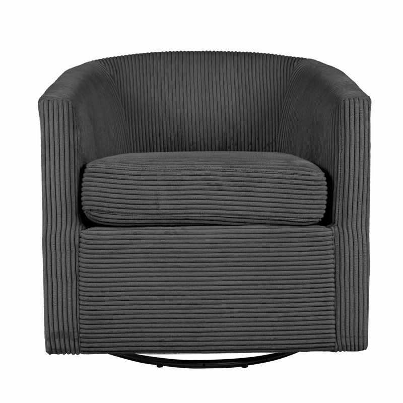Fauteuil demi-tonneau pivotant 360, Gris foncé