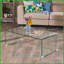 Table basse en verre cintré de 12 mm pour le salon - sans assemblage, conception translucide moderne