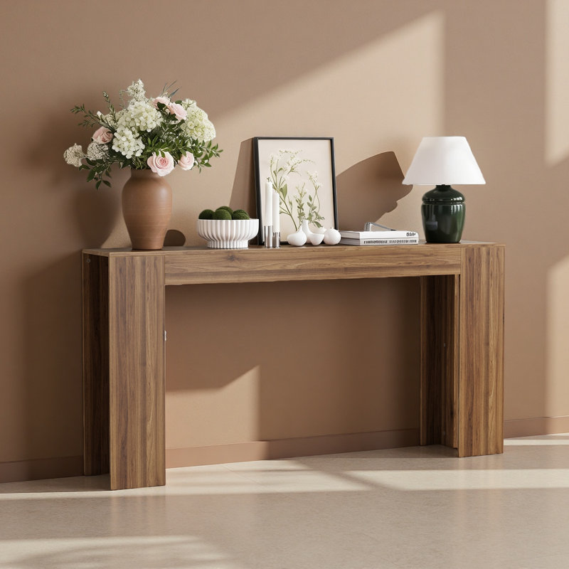 Console extra longue pour entrée, Noyer