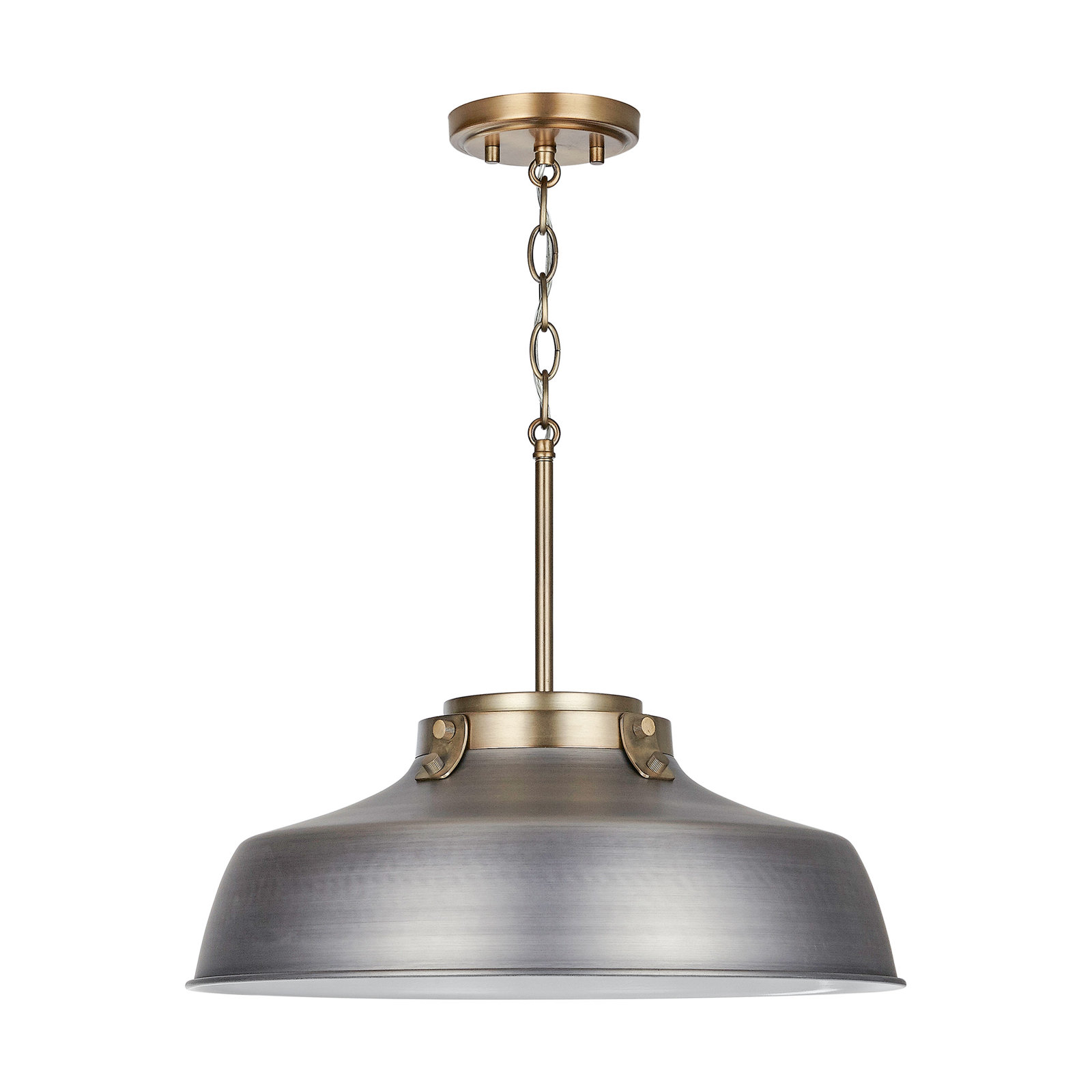 Luzon Single Light Metal Dimmable Pendant, Antique Nickel