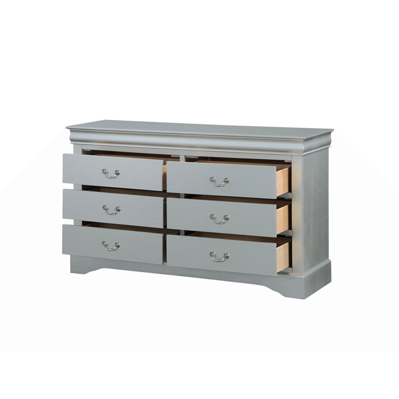 Ensemble de finition Louis Philippe, Gris, Grand lit