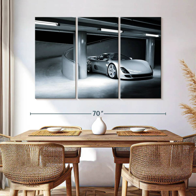 Mehar Underground Parked Sports Car, 36" H x 57" W