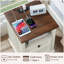 Table d'appoint Farmhouse avec station de charge, tables de chevet antiques avec tiroirs, table de chevet avec tablette ouverte pour la chambre à coucher (blanc)-705870071-704897363