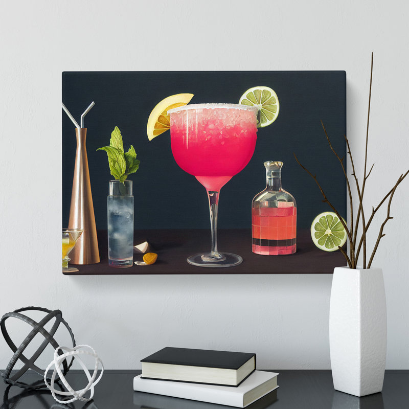 Modern Cocktail Art Vol.3 - Wrapped Canvas, 35cm H x 50cm W x 3cm D