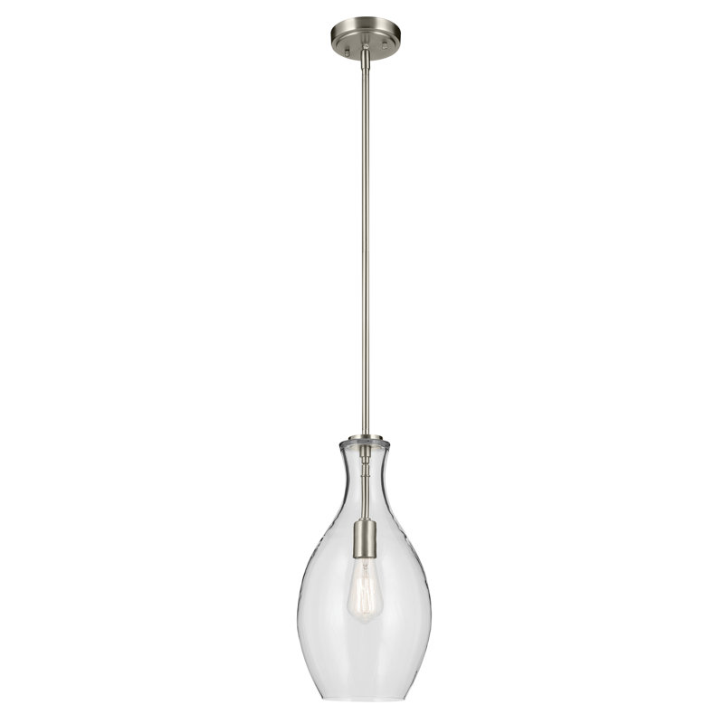 17.75" 1-Light Bell Pendant with Clear Glass