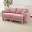 Boucle Fabric 2-Seat Sofa Including 2 Pillows-689569437-689569439-689569432