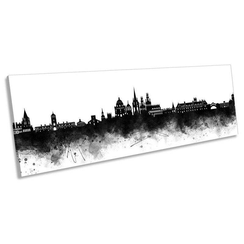 Oxford Abstract City Skyline - Wrapped Canvas Panoramic Print, 30.48cm H x 91.44cm W