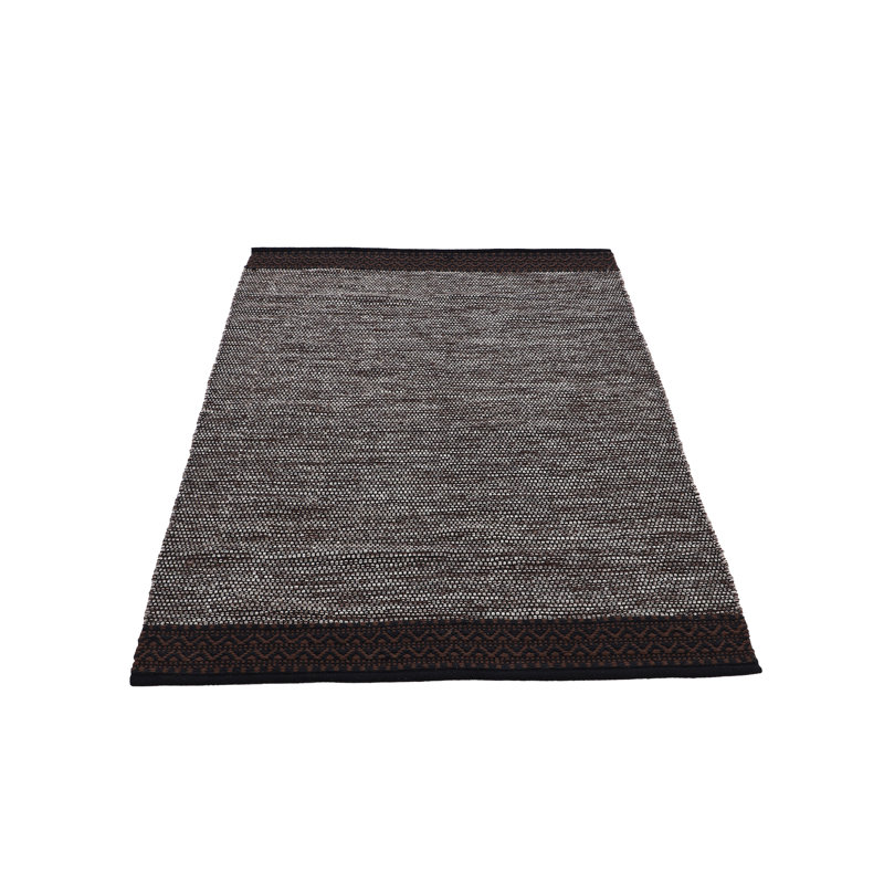 Kilim Mia Hand Woven Flatweave Cotton Brown Rug, Rectangle 140 x 200cm