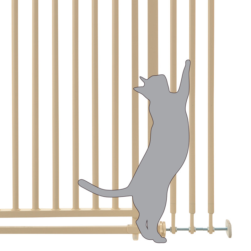 Beige Metal Cat Safety Gate Extension Bar