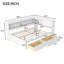 Lit de jour en bois avec rangement intégré à DEL et chargement USB-1555055130