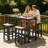 5-Piece HDPE Outdoor Patio Bar Set for 4-Person– 4 Stools & 1 Rectangular Table, All-Weather for Poolside, Garden, or Balcony-707274261-719744104