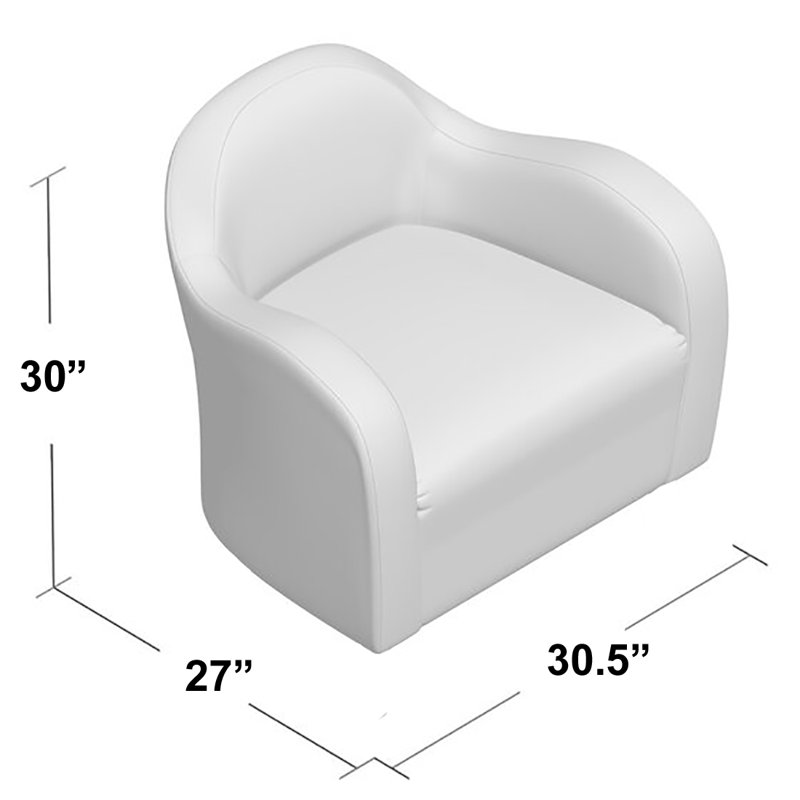 Fauteuil pivotant l 30,5 po Brada, Tissu performance natté bleu marine Jitterbug