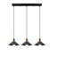 Luminaire suspendu pour îlot de cuisine 3 lumières à hauteur réglable