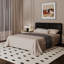 Base de lit plateforme tapissier, tête de lit et lattes en bois, aucun sommier requis-358729392-358729393