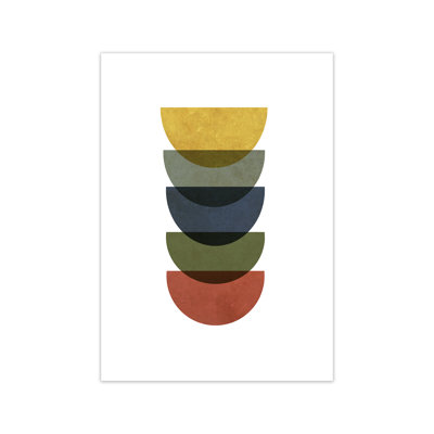 Mid Century Rainbow Grunge Original - Print