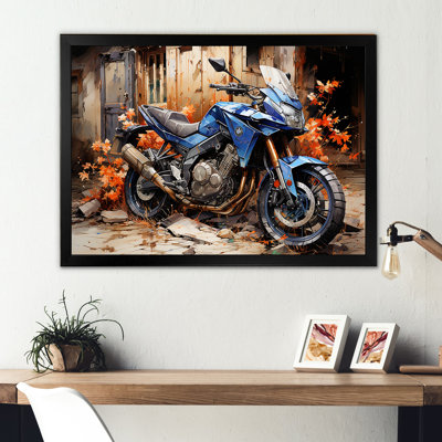 «Blue Durty Bike Urban Speed» sur impression sur toile