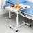 Height Adjustable Side Table with Wheels