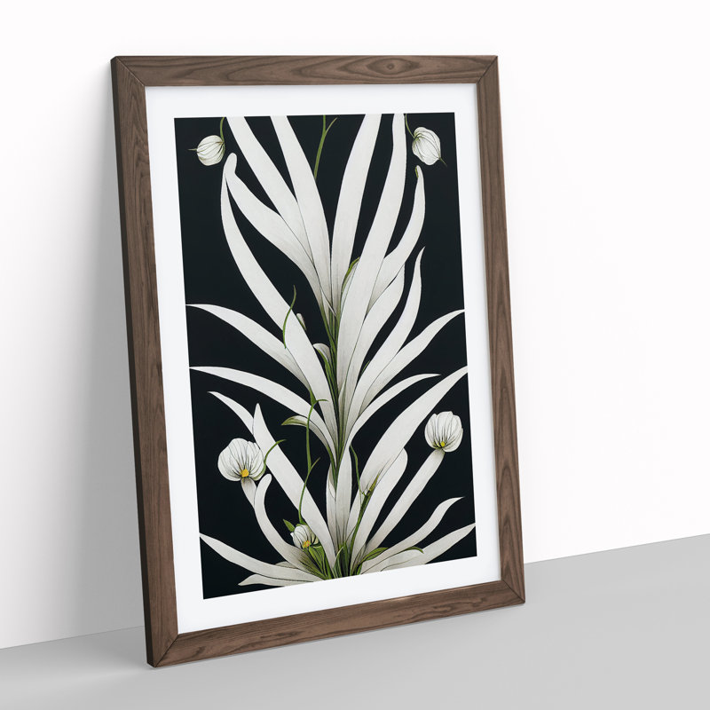 The Unbeatable Flowers - Framed Print, 34cm H x 25cm W x 2cm D, Walnut