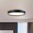 20-in Black Dimmable LED Flush Mount-29988827
